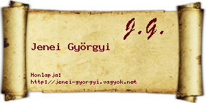 Jenei Györgyi névjegykártya