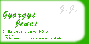 gyorgyi jenei business card